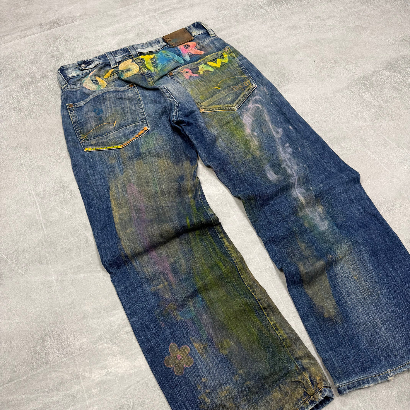 G-Star Big Print Vintage Jeans | S