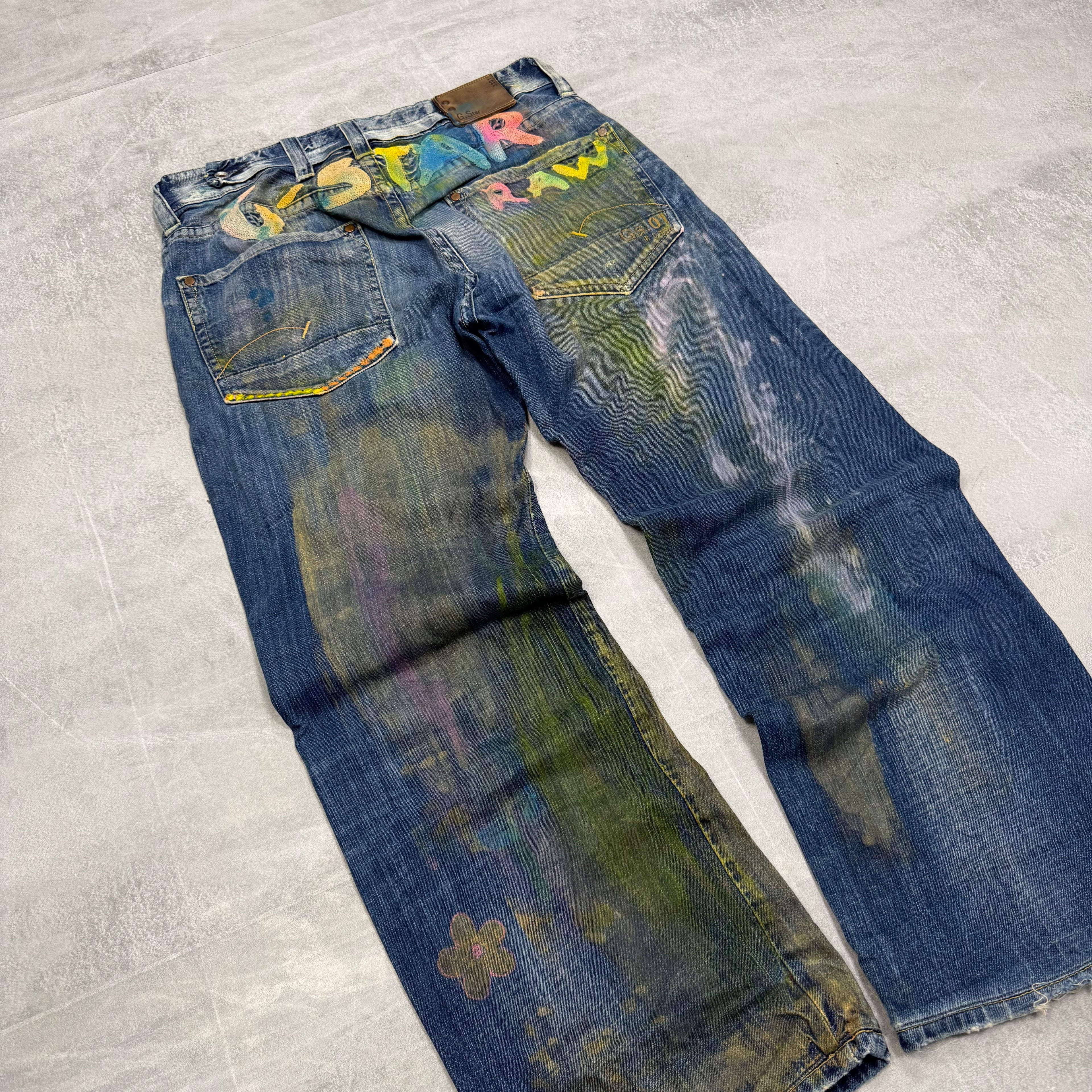 G-Star Big Print Vintage Jeans | S