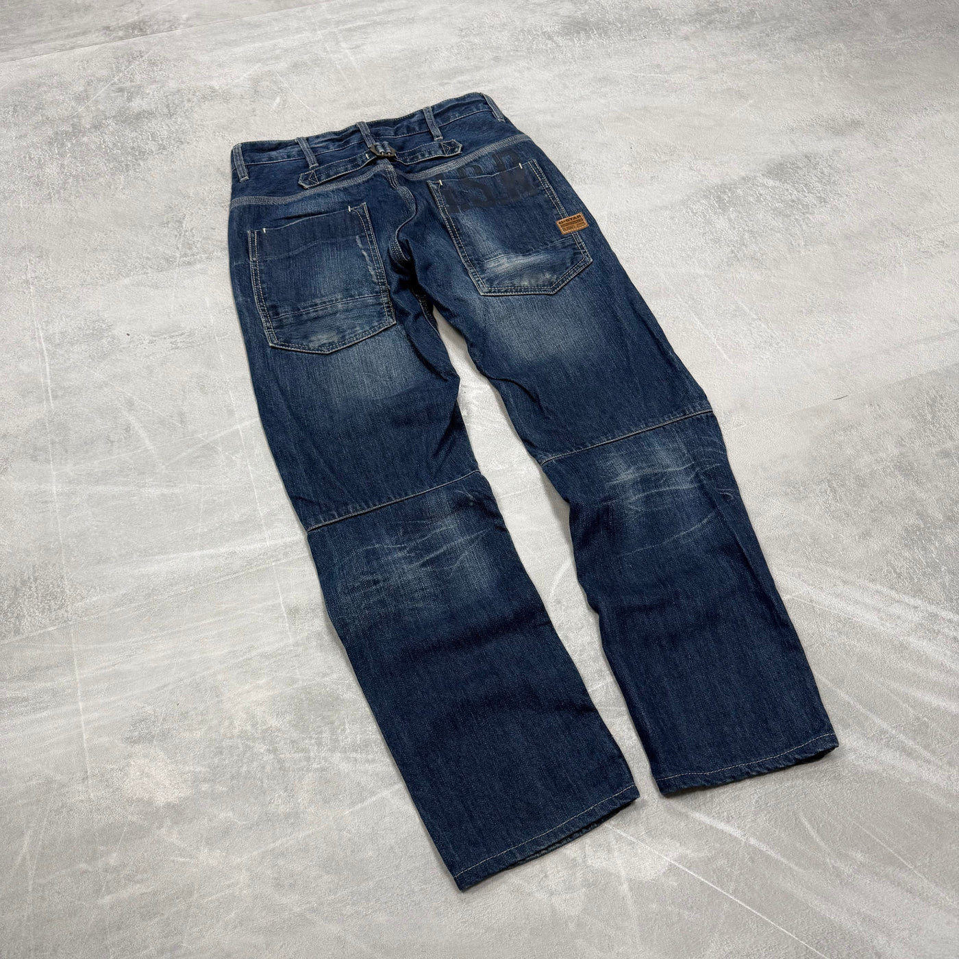G-Star Big Print Washed Vintage Jeans | XS