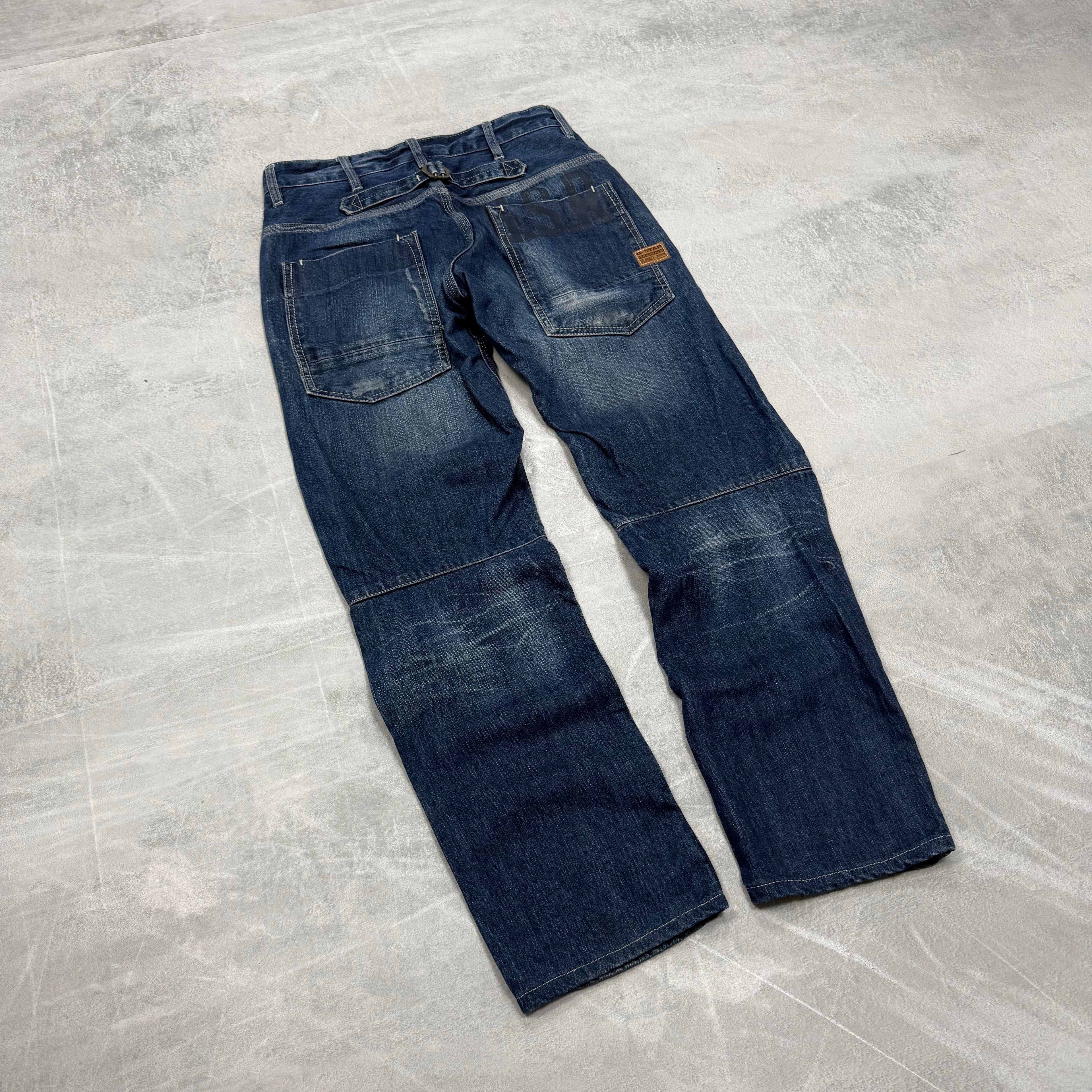 G-Star Big Print Washed Vintage Jeans | XS