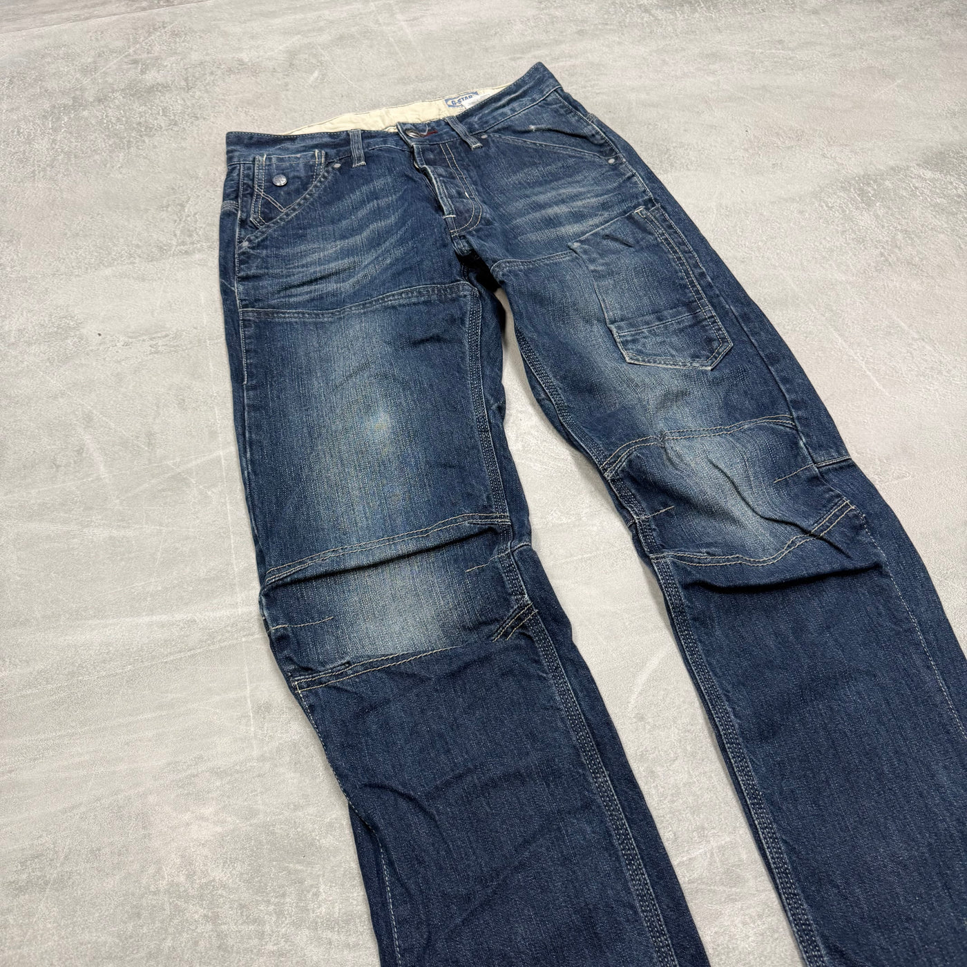 G-Star Big Print Washed Vintage Jeans | XS