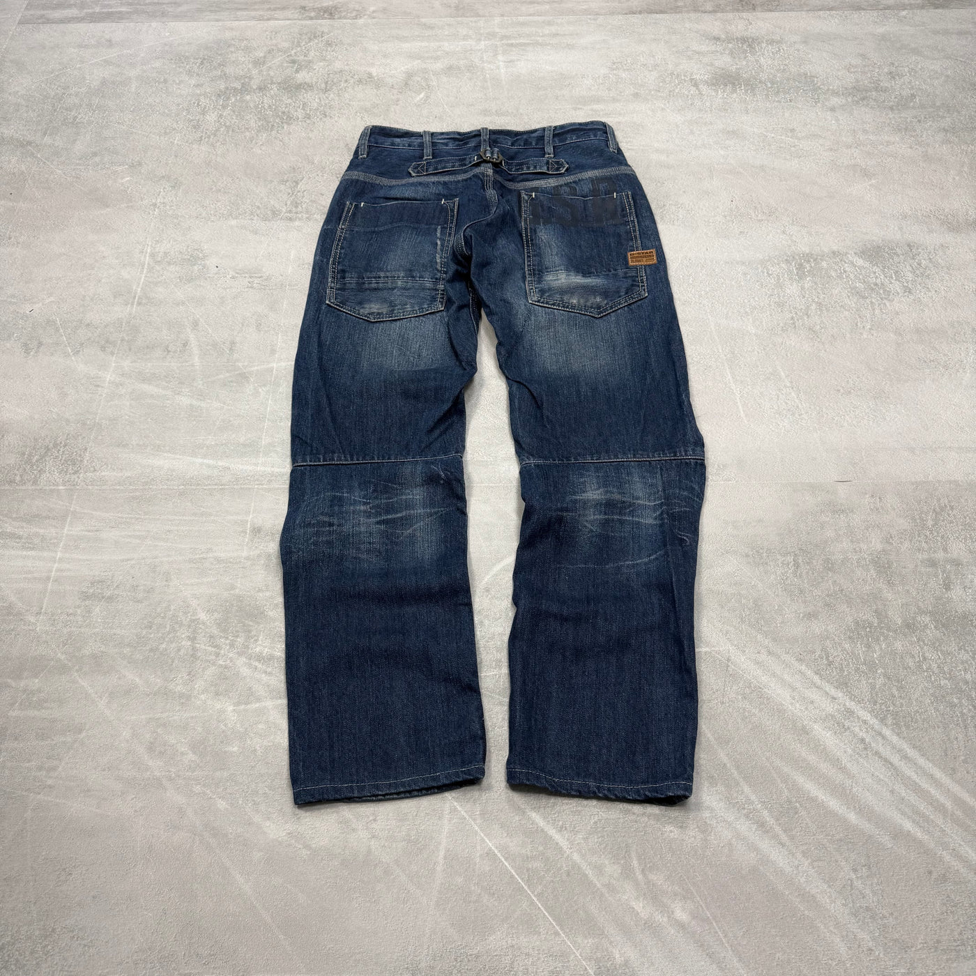 G-Star Big Print Washed Vintage Jeans | XS