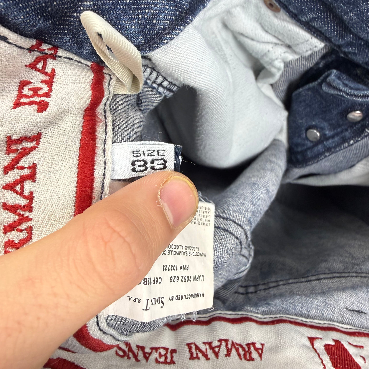 Armani Big Print Vintage Jeans | S