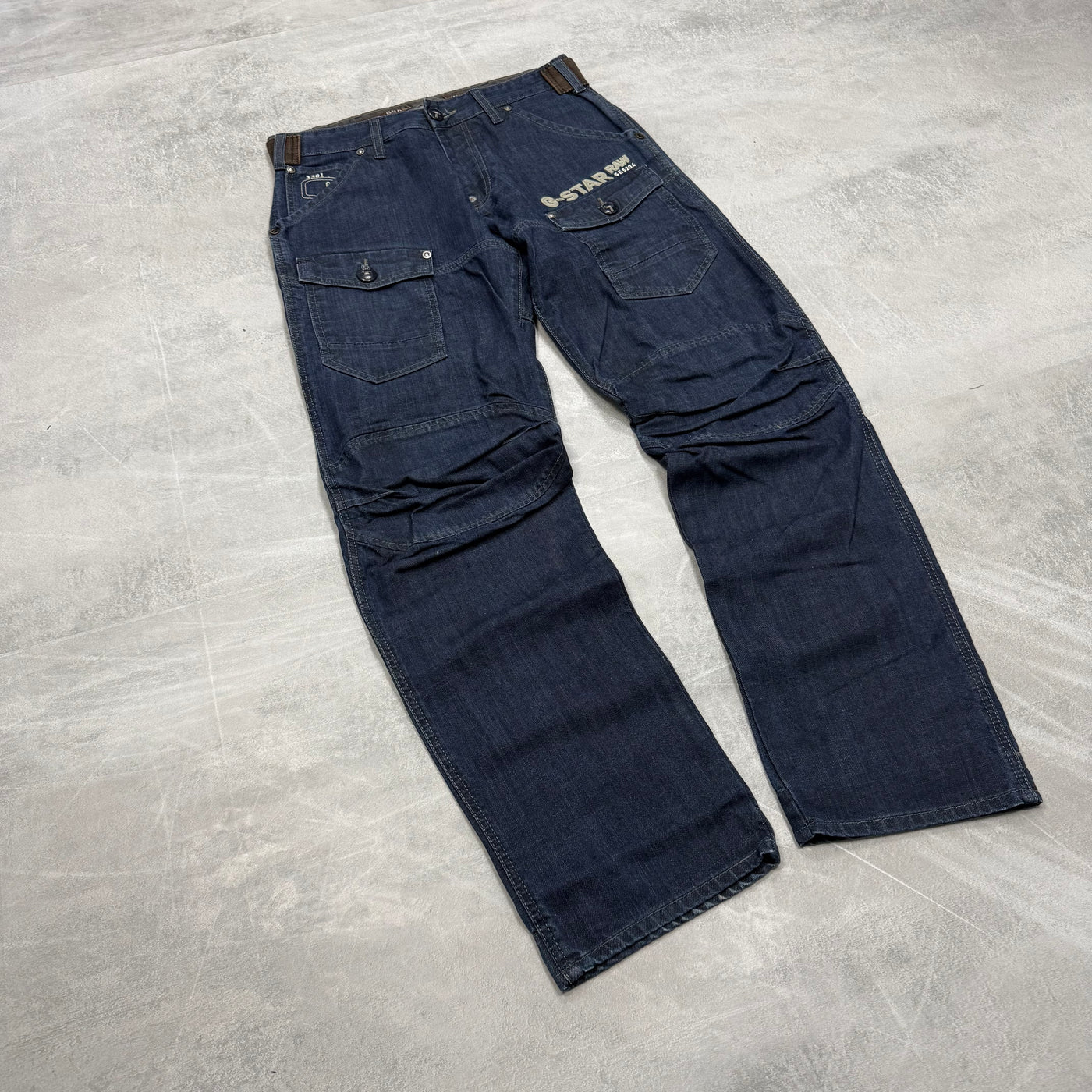 G-Star Big Print Washed Vintage Jeans | M