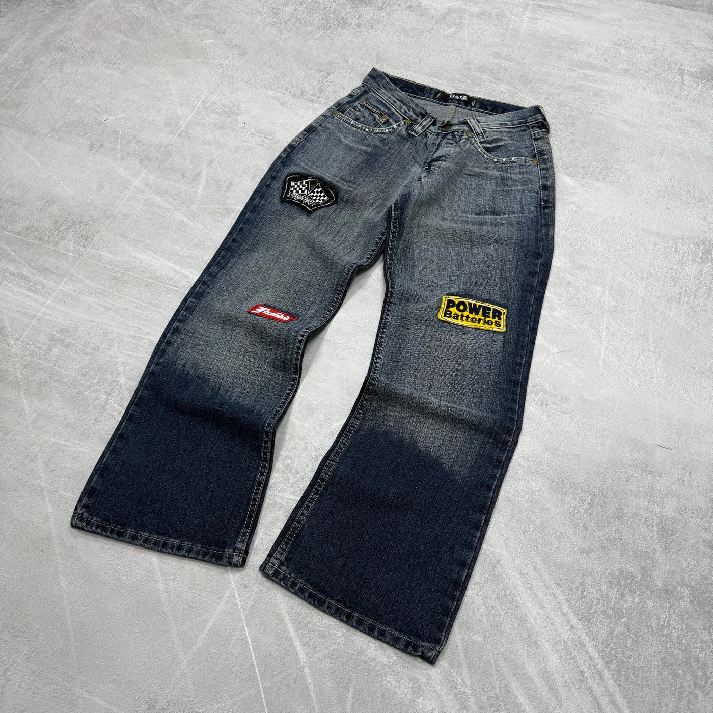 Dolce Gabana Big Print Washed Vintage Jeans | XS