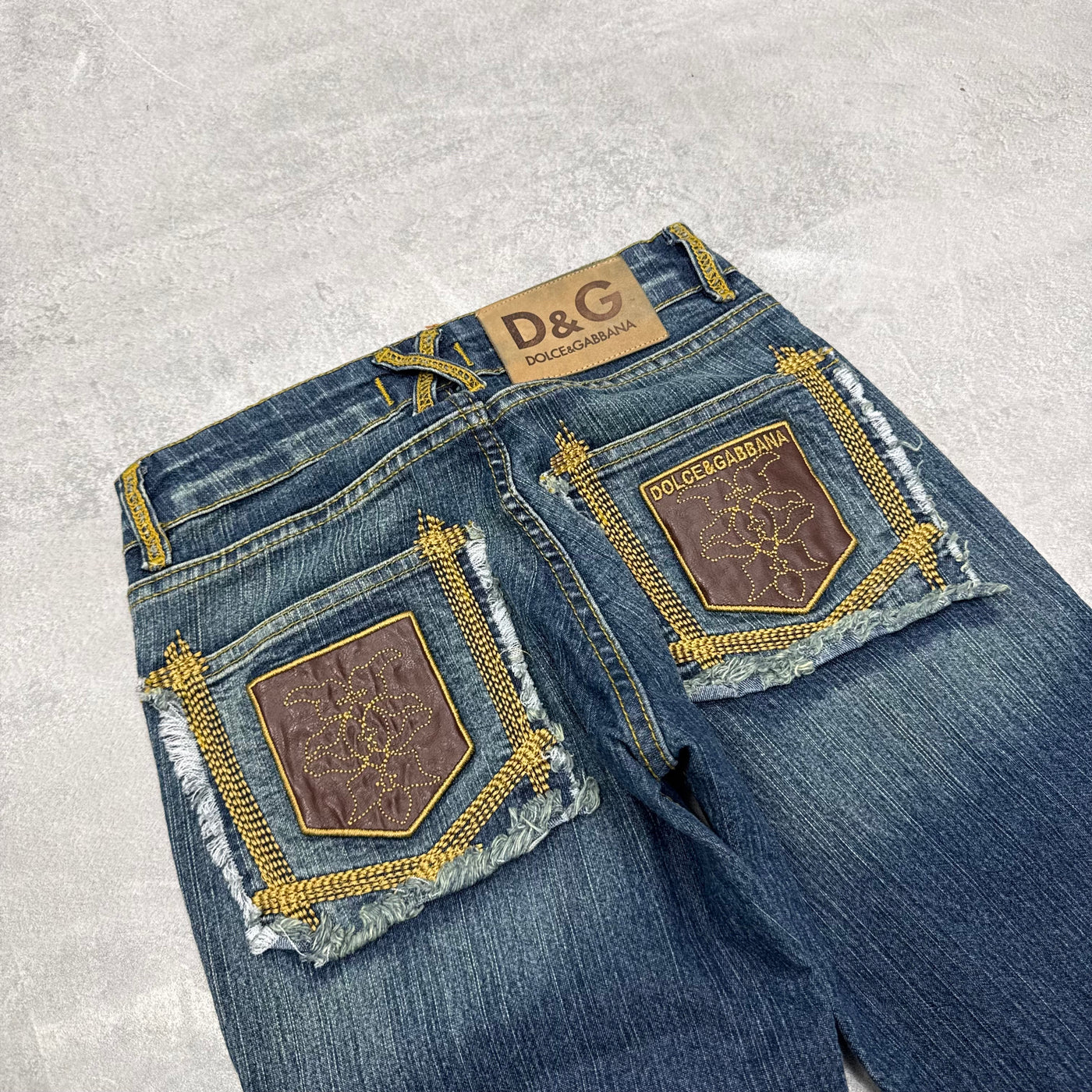 Dolce Gabana Big Print Vintage Jeans | XS