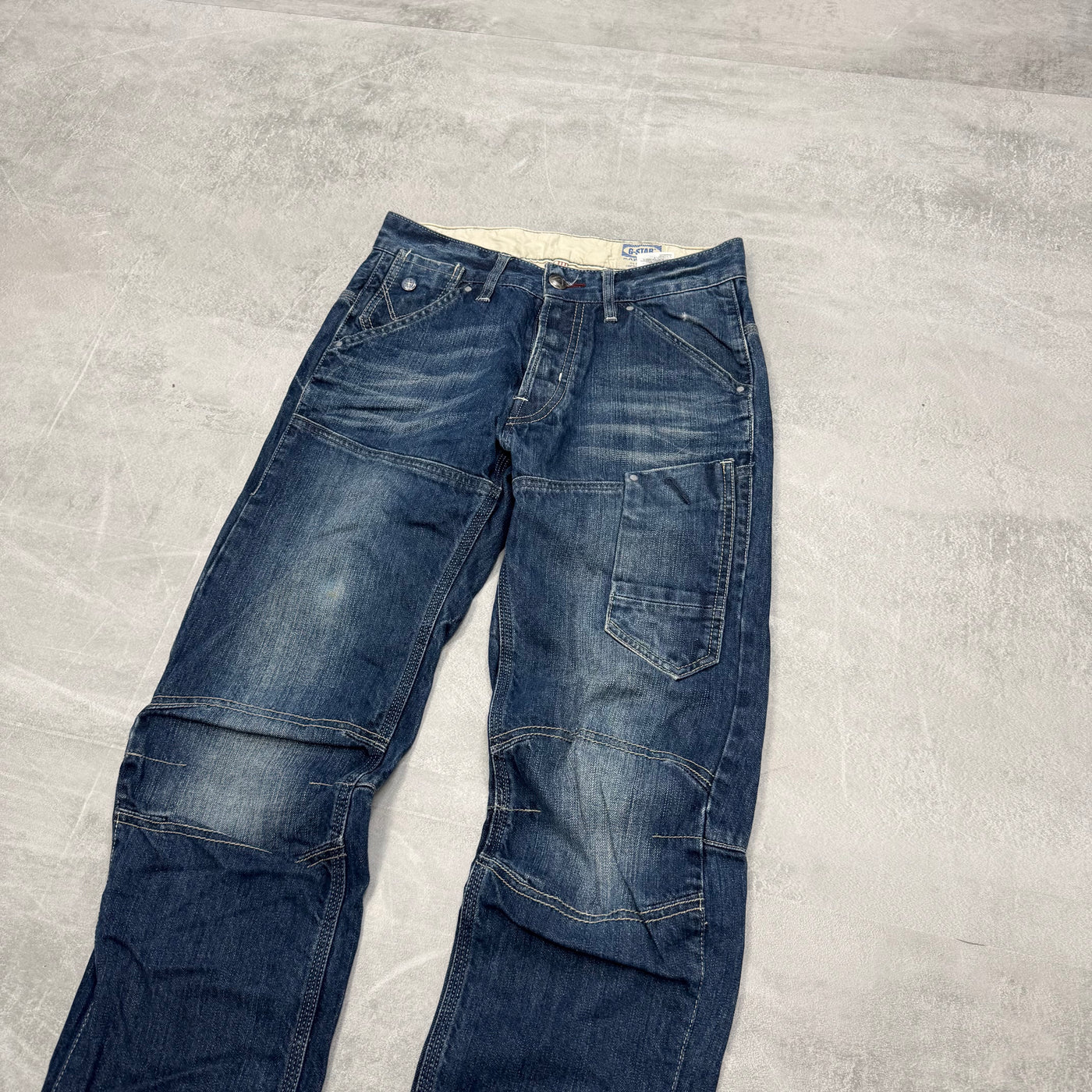 G-Star Big Print Washed Vintage Jeans | XS