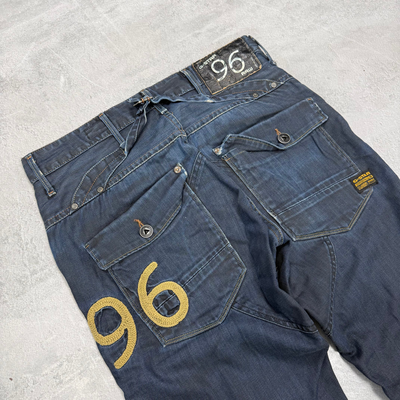 G-Star Big Print Washed Vintage Jeans | S
