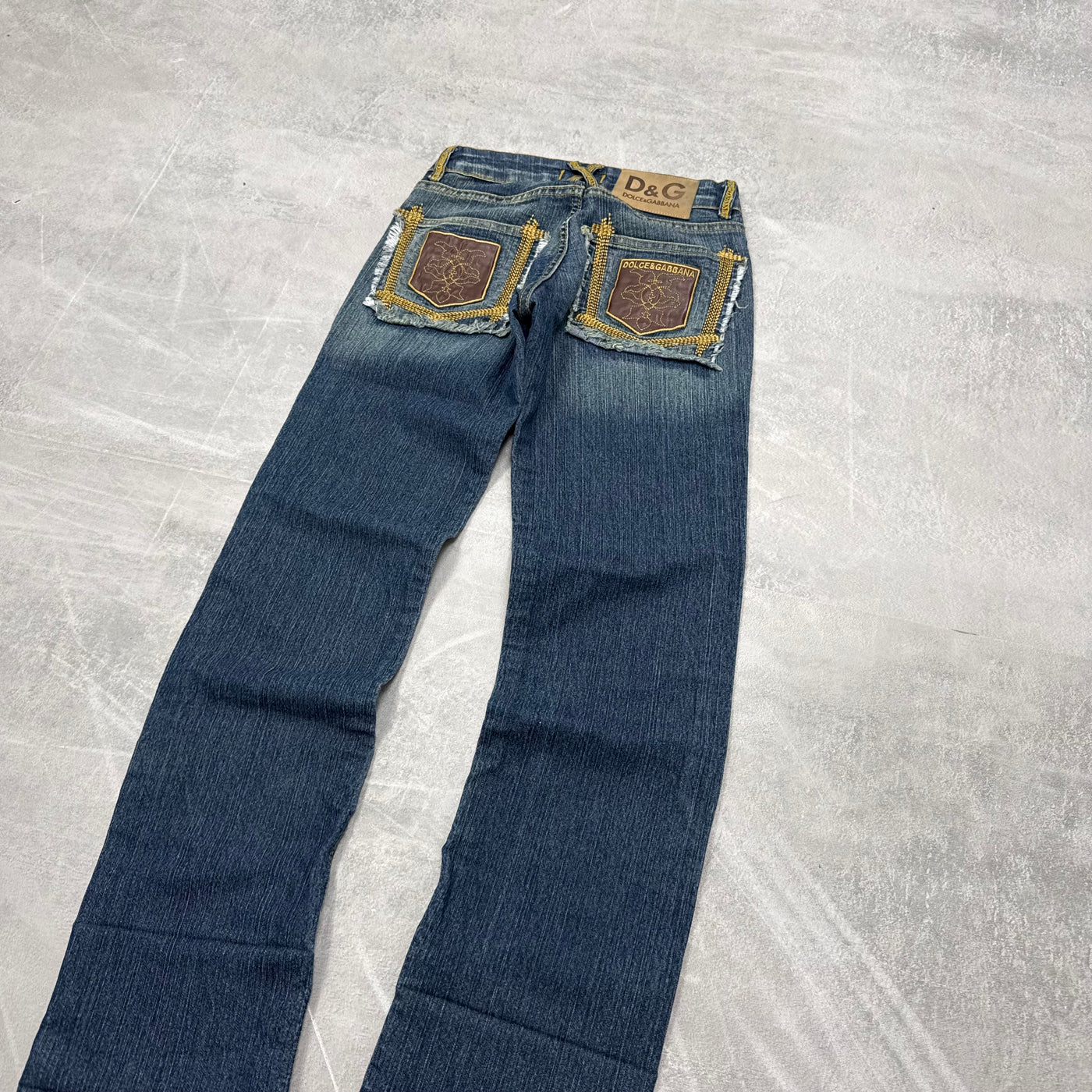 Dolce Gabana Big Print Vintage Jeans | XS