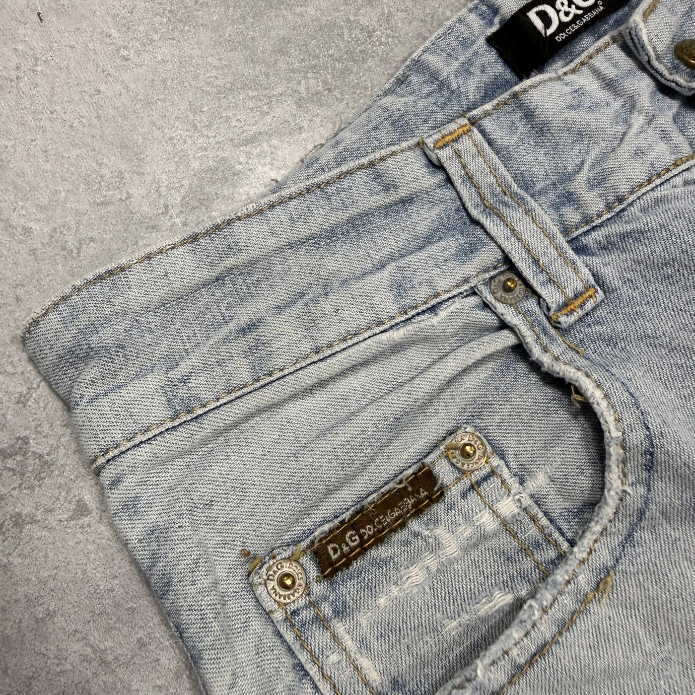 Dolce Gabana Big Print Vintage Jeans | S
