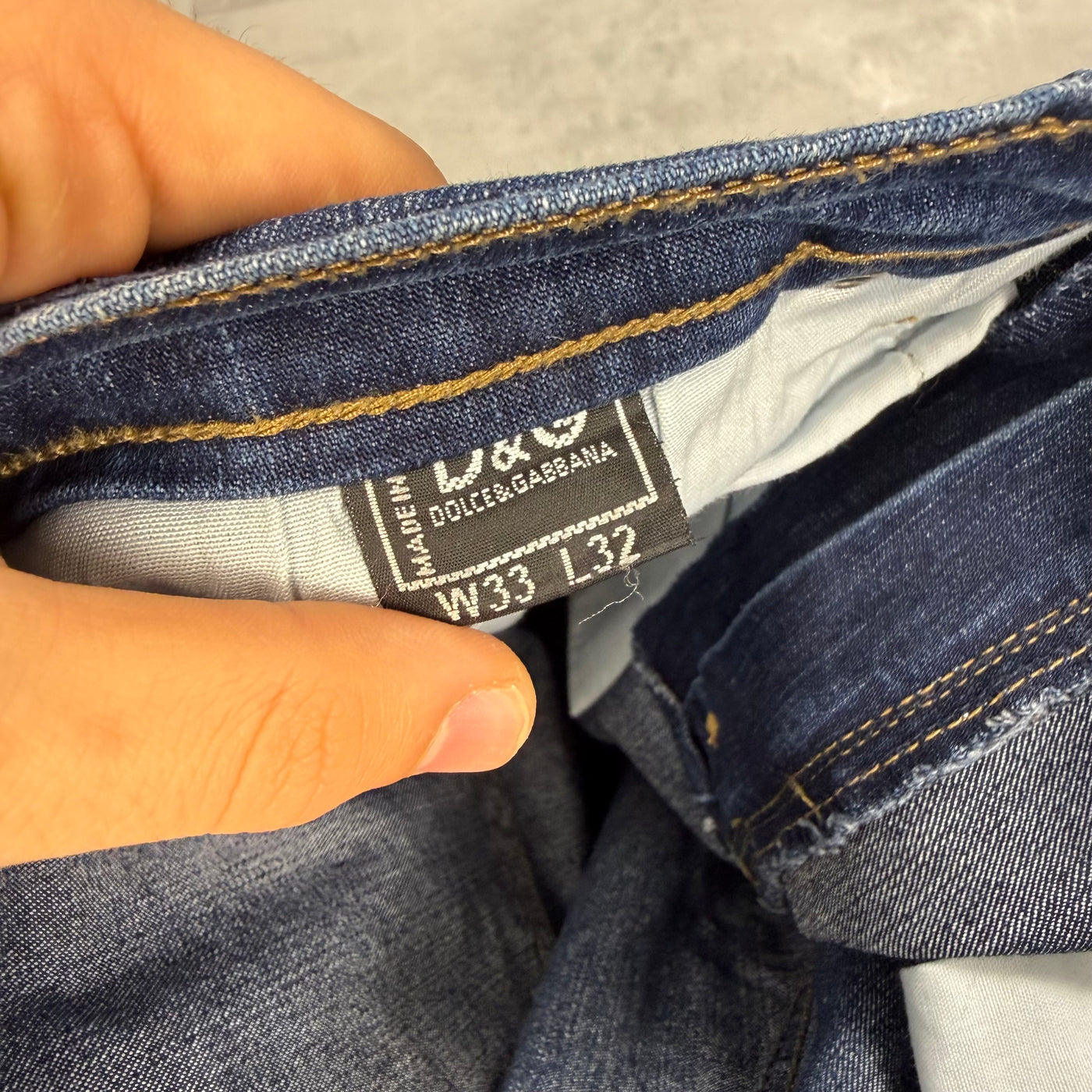 Dolce Gabana Big Print Jeans | XS