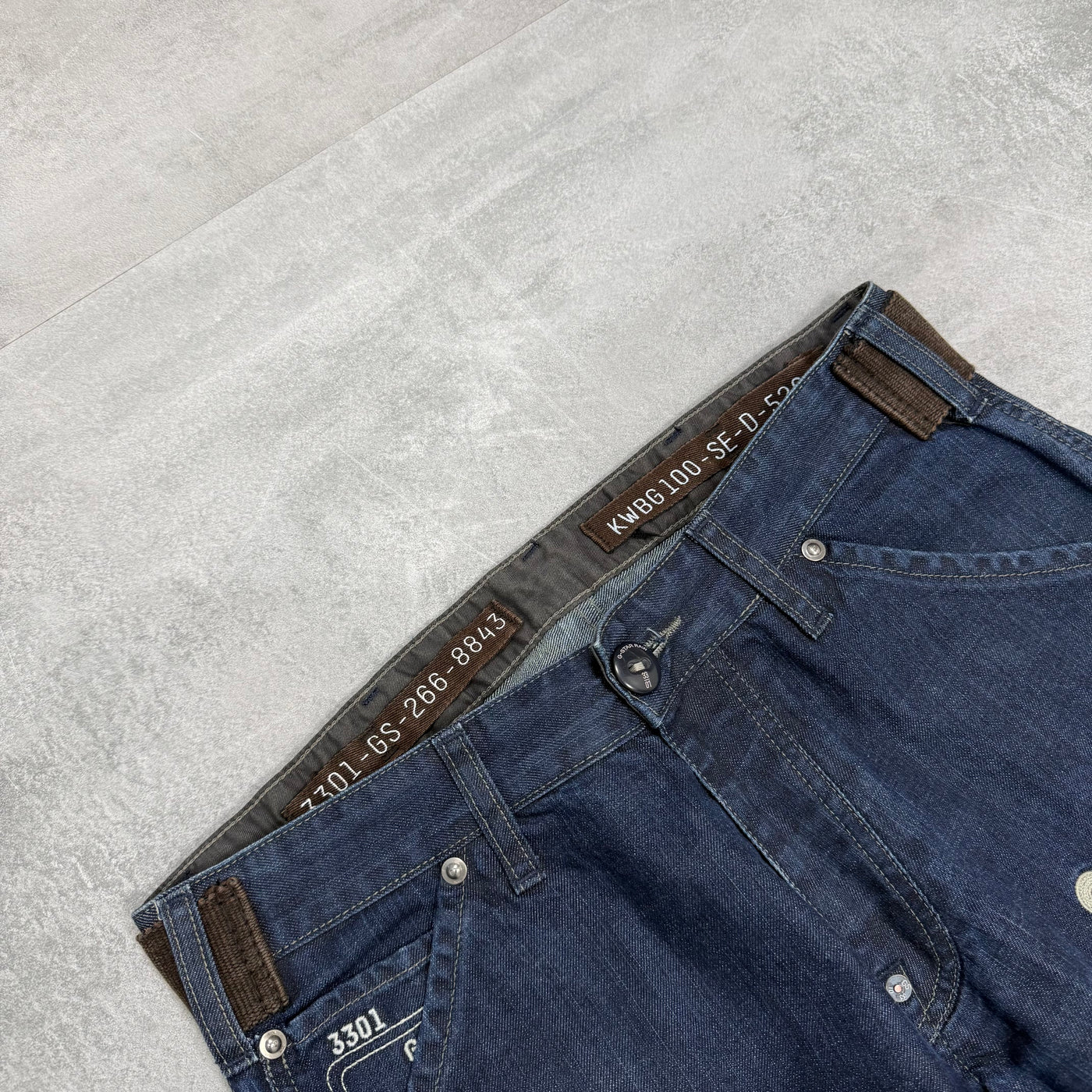 G-Star Big Print Washed Vintage Jeans | M