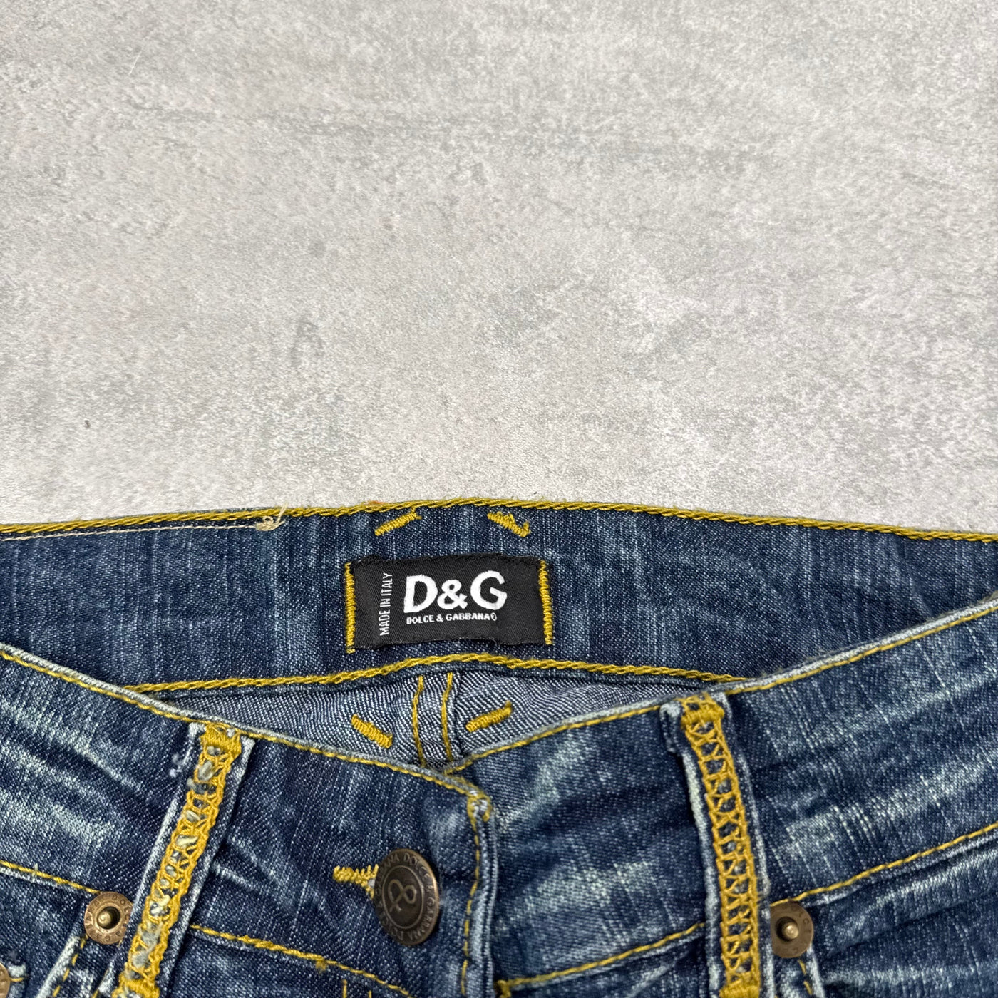 Dolce Gabana Big Print Vintage Jeans | XS
