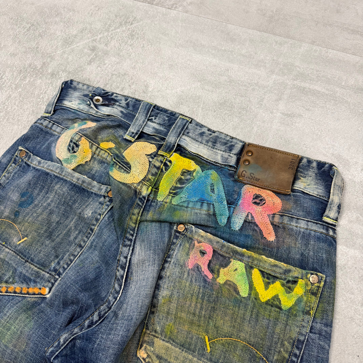 G-Star Big Print Vintage Jeans | S