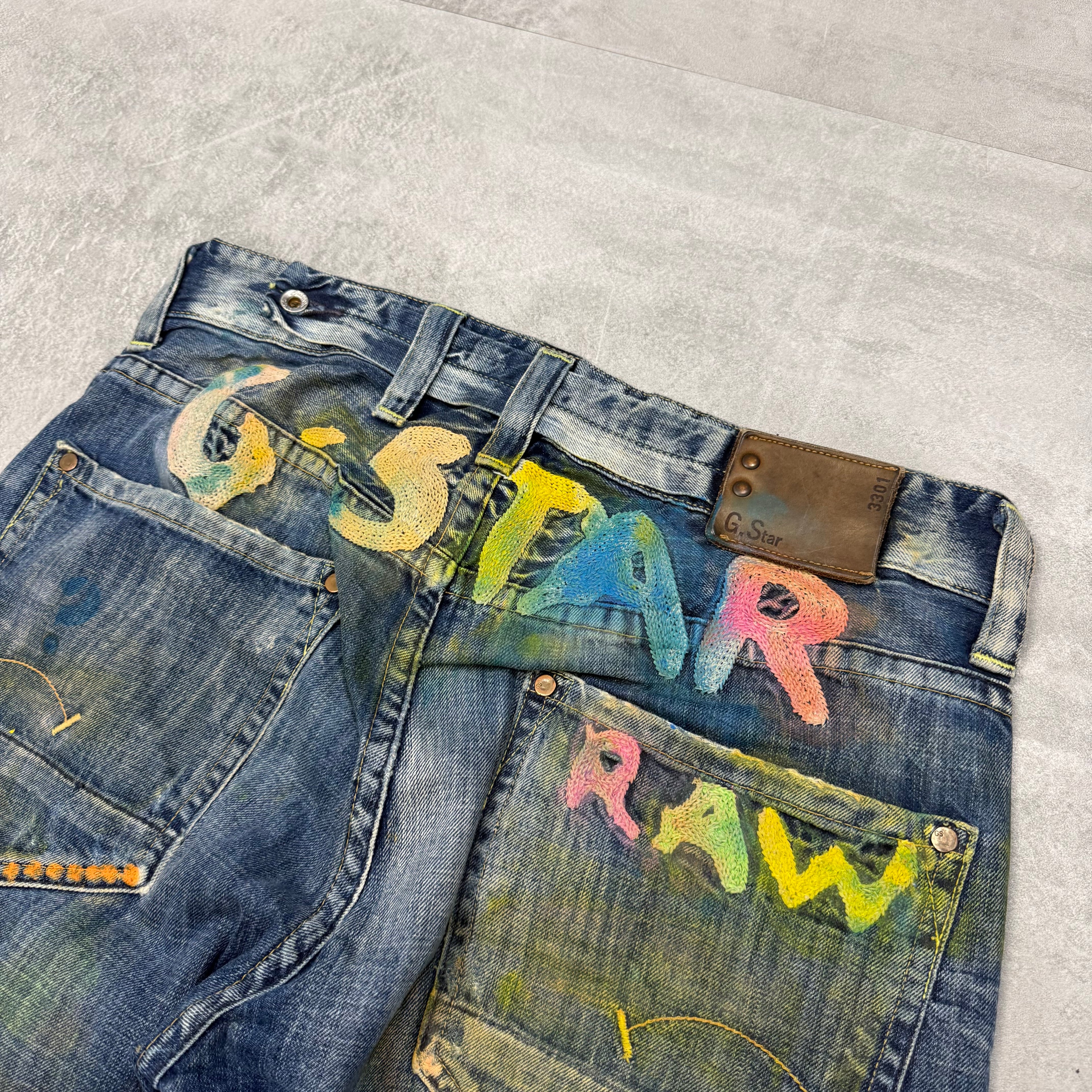 G-Star Big Print Vintage Jeans | S