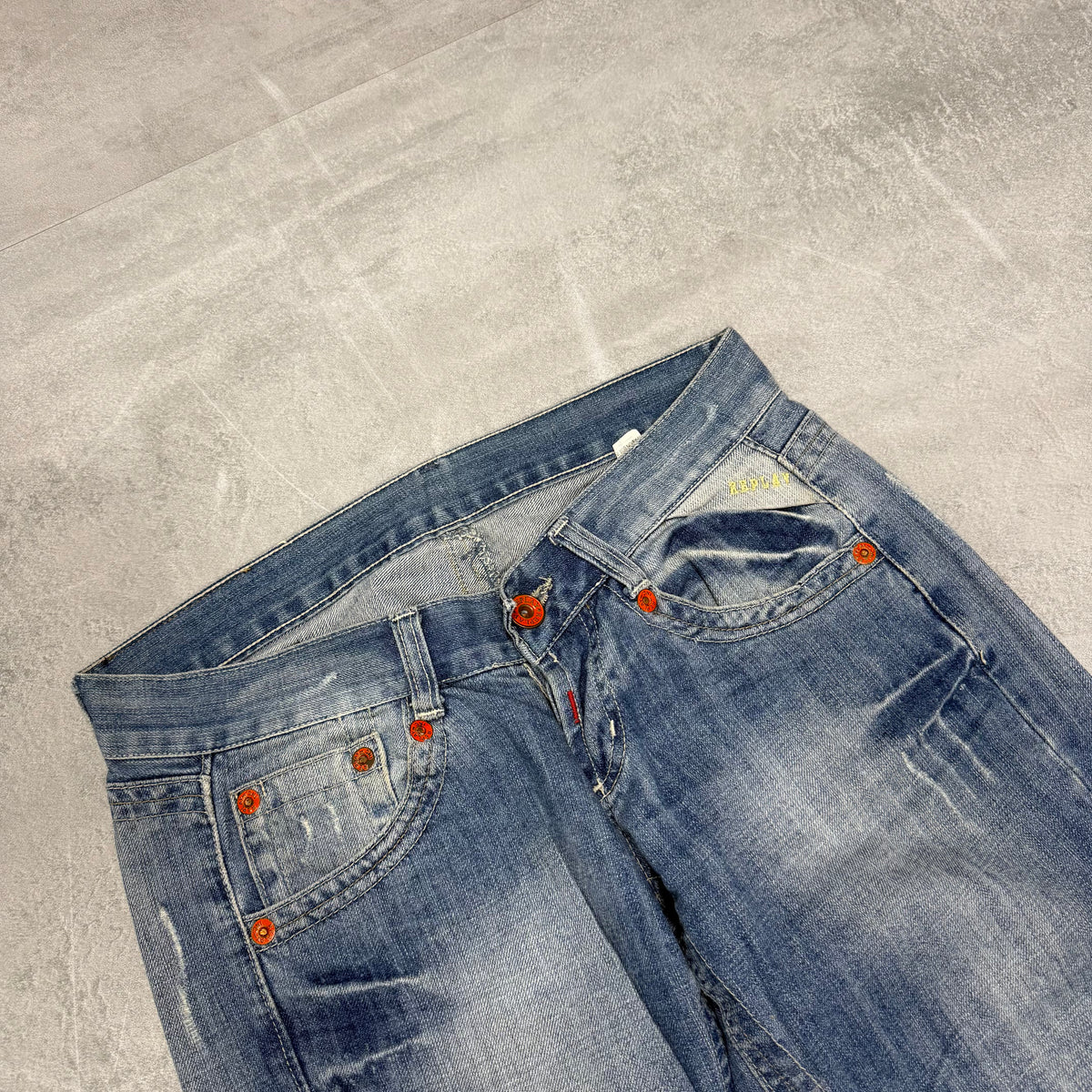 Replay Bootcut Washed Vintage Jeans | S