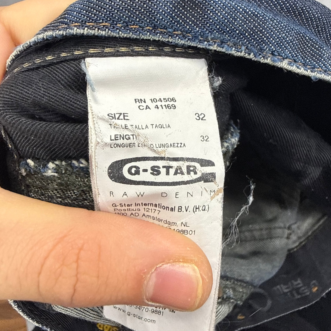 G-Star Big Print Washed Vintage Jeans | S