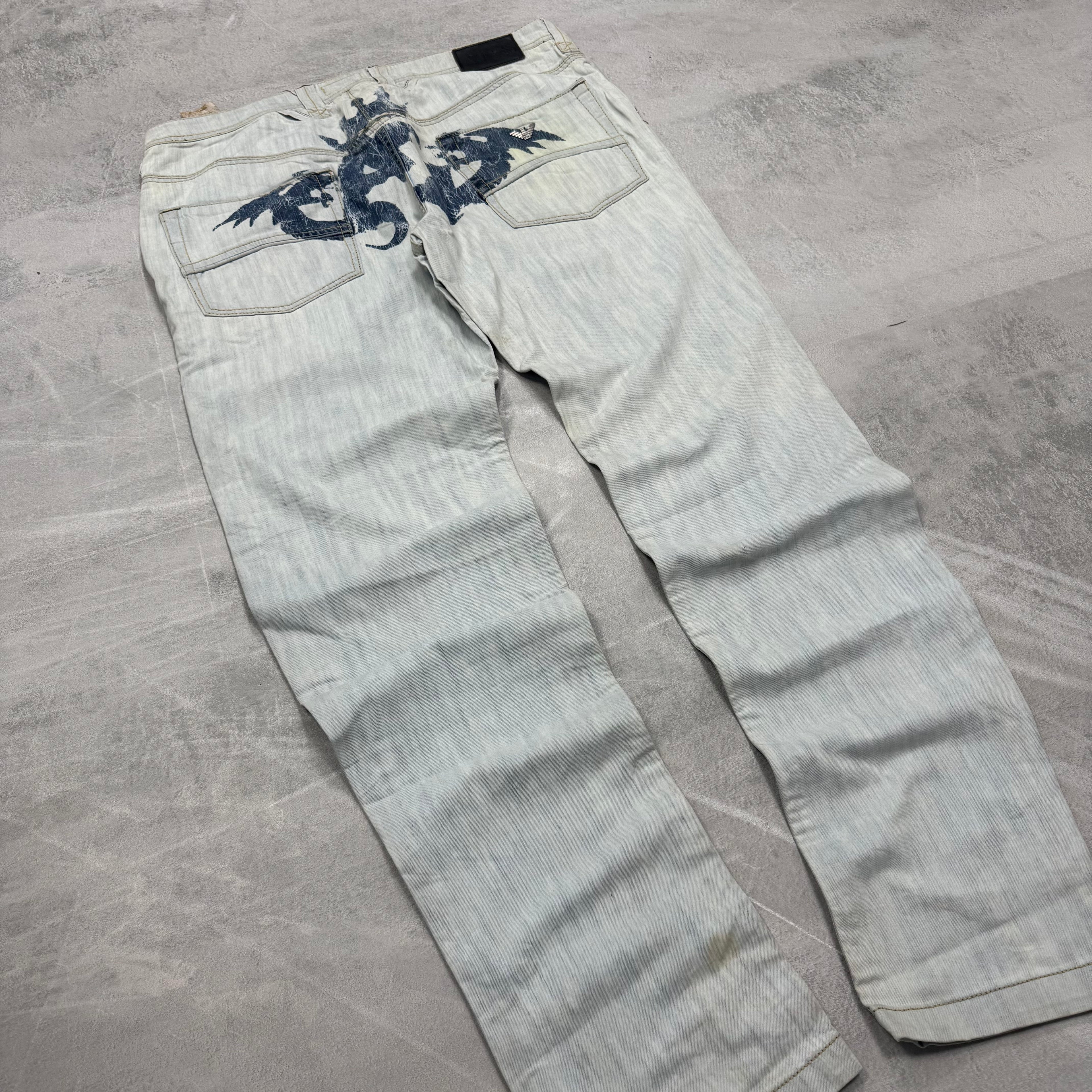 Armani Big Print Vintage Jeans | M