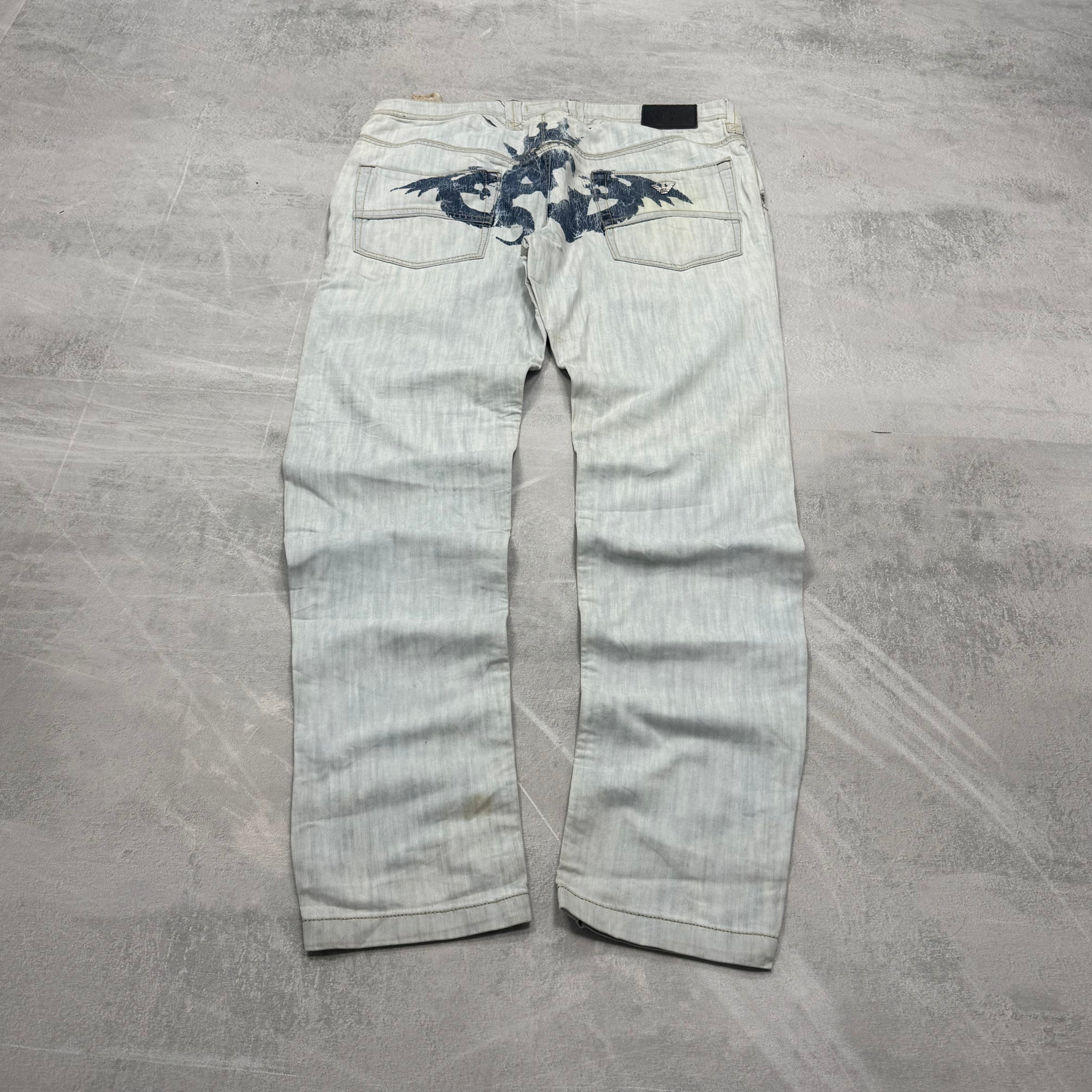 Armani Big Print Vintage Jeans | M
