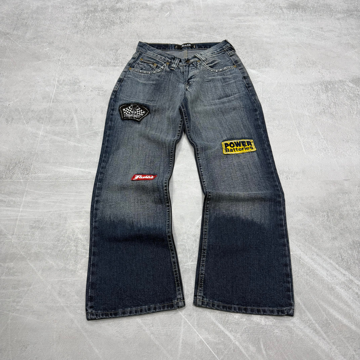 Dolce Gabana Big Print Washed Vintage Jeans | XS