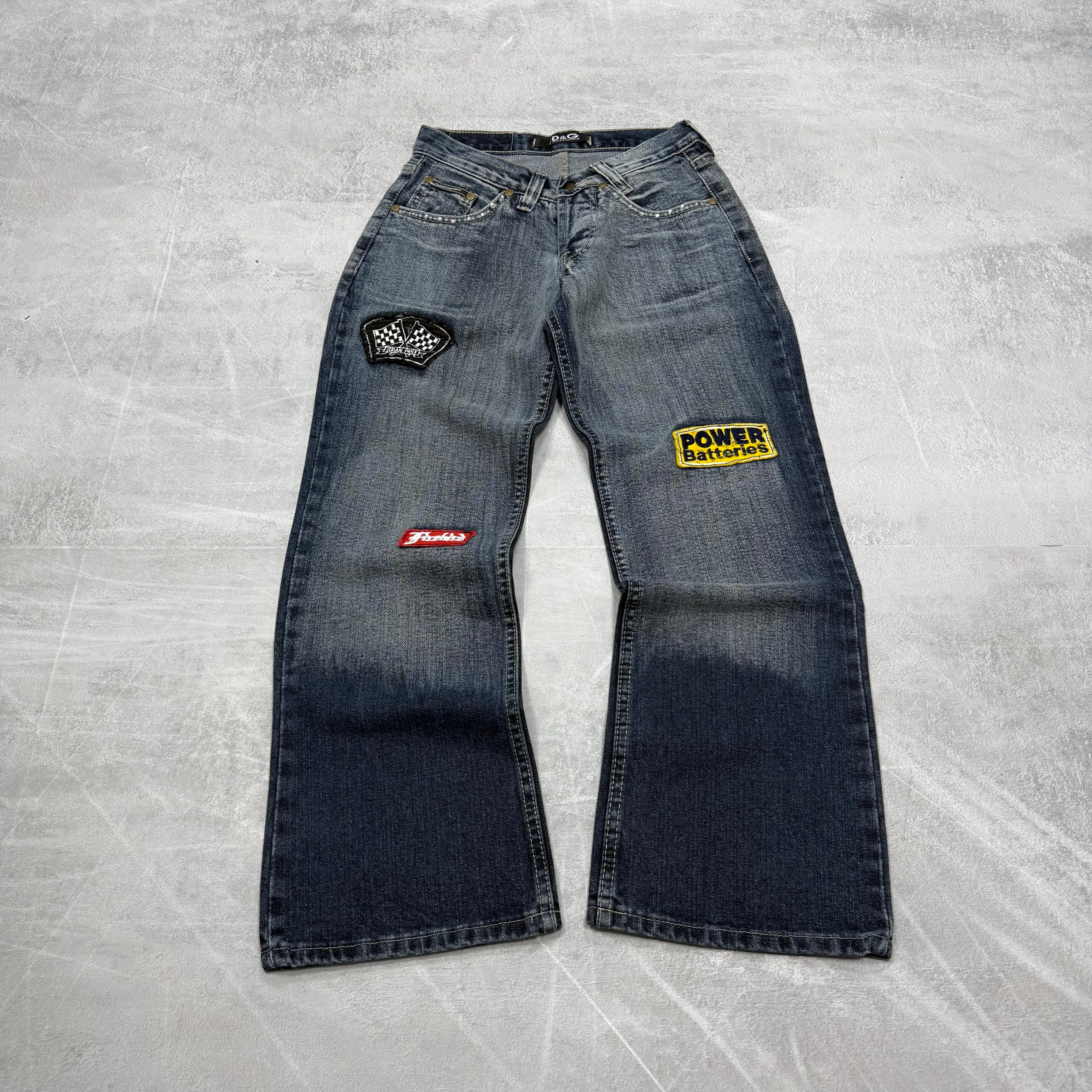Dolce Gabana Big Print Washed Vintage Jeans | XS