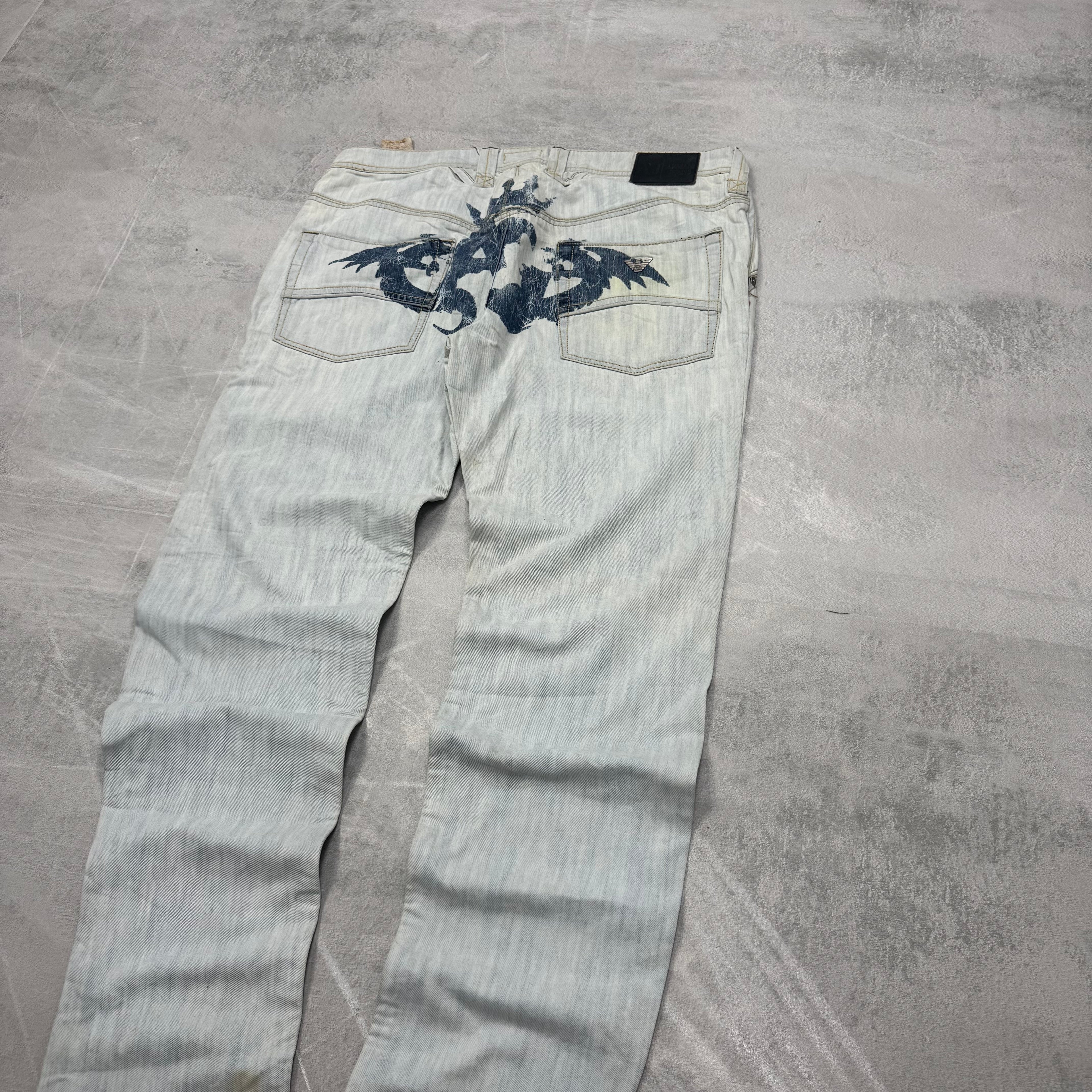 Armani Big Print Vintage Jeans | M