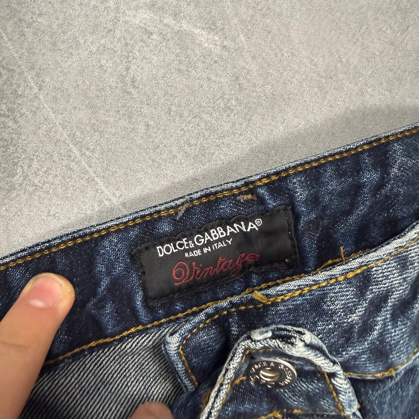 Dolce Gabana Big Print Vintage Jeans | S