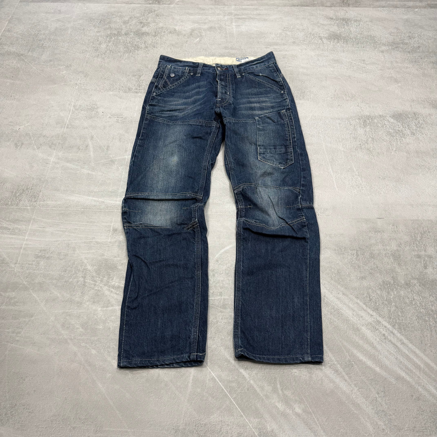 G-Star Big Print Washed Vintage Jeans | XS