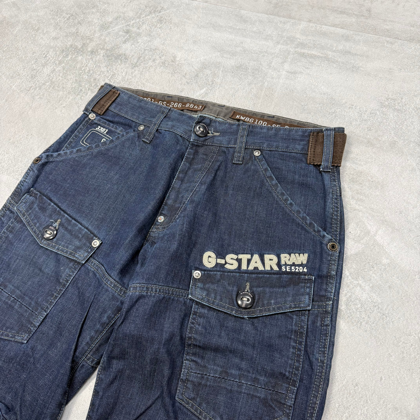 G-Star Big Print Washed Vintage Jeans | M