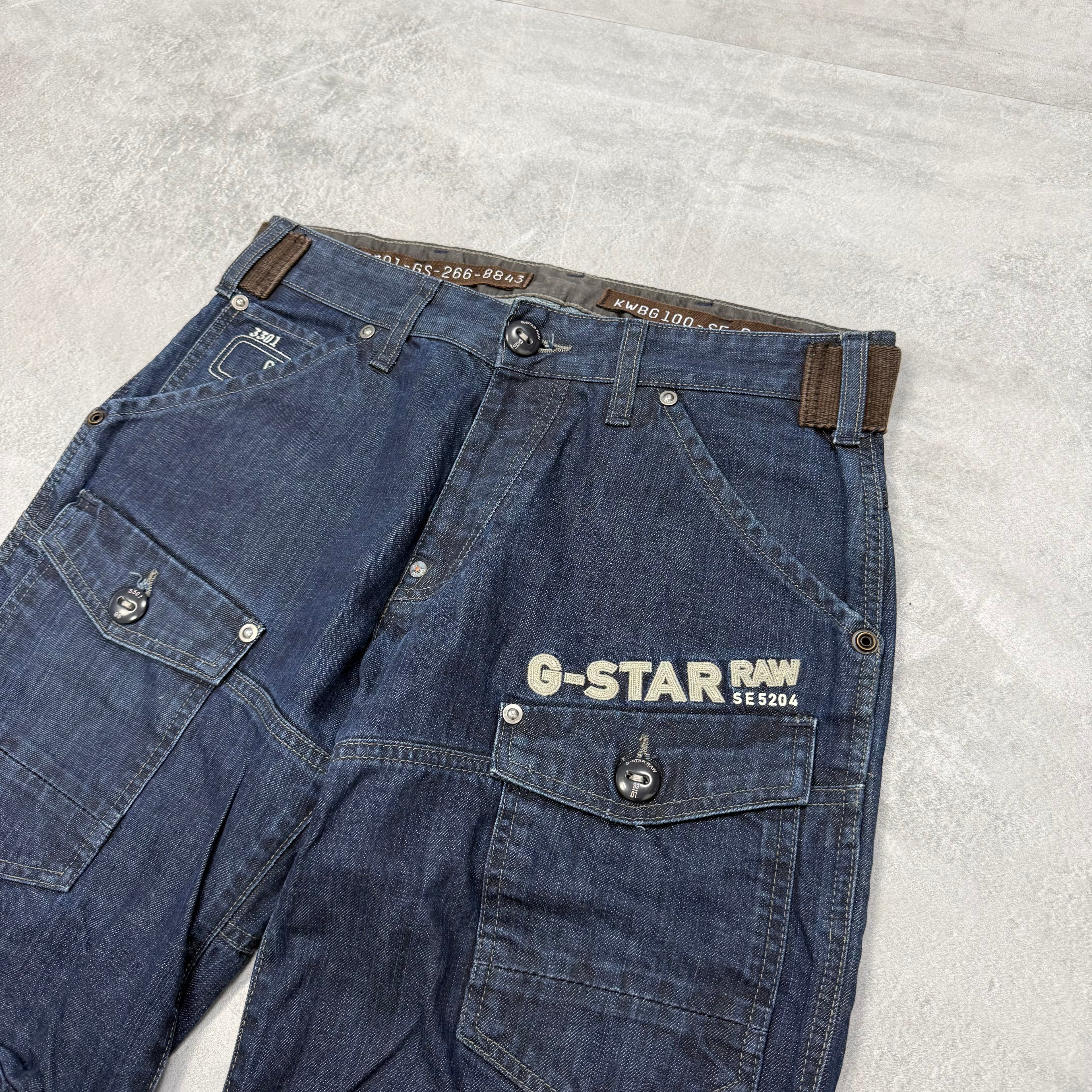 G-Star Big Print Washed Vintage Jeans | M