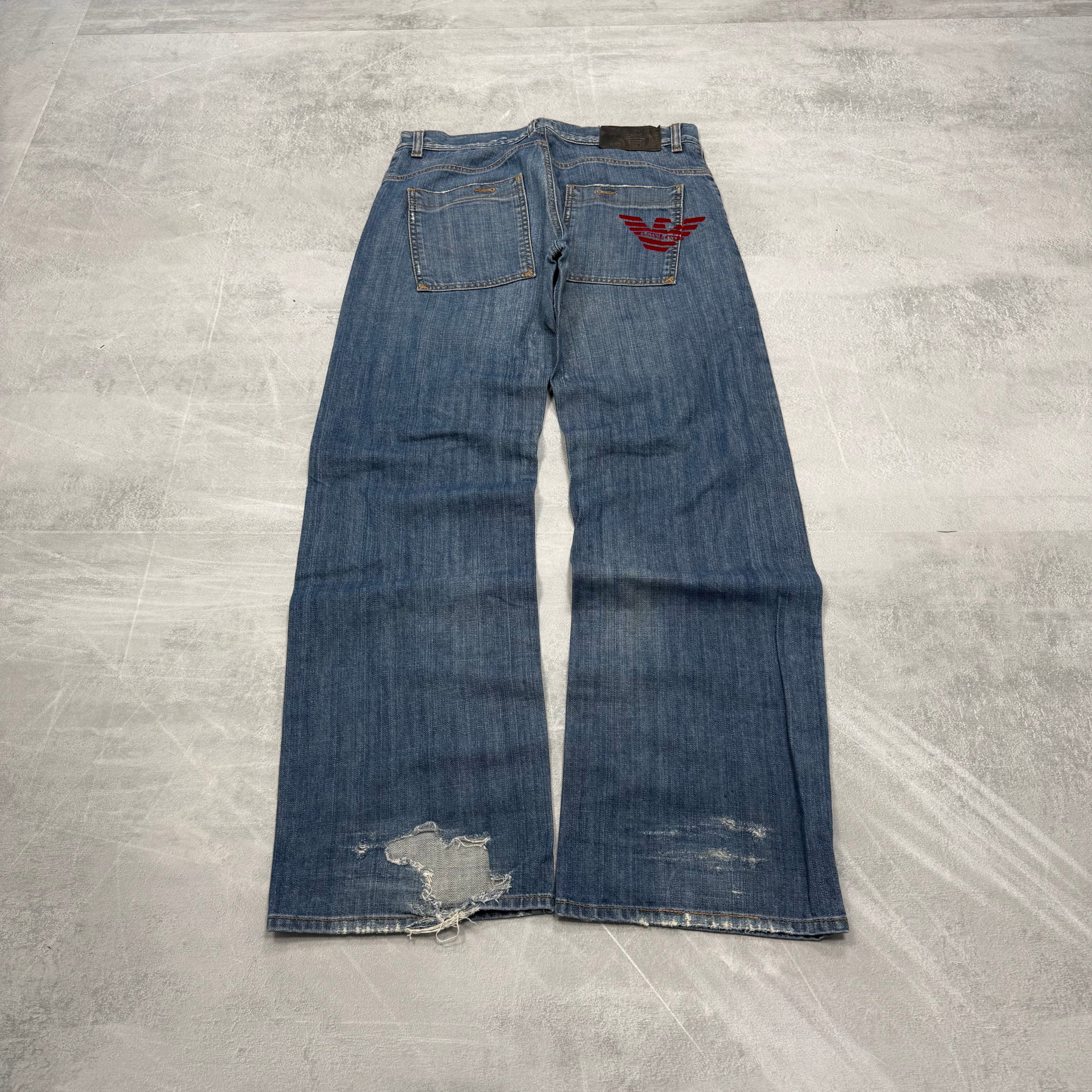 Armani Big Print Vintage Jeans | M